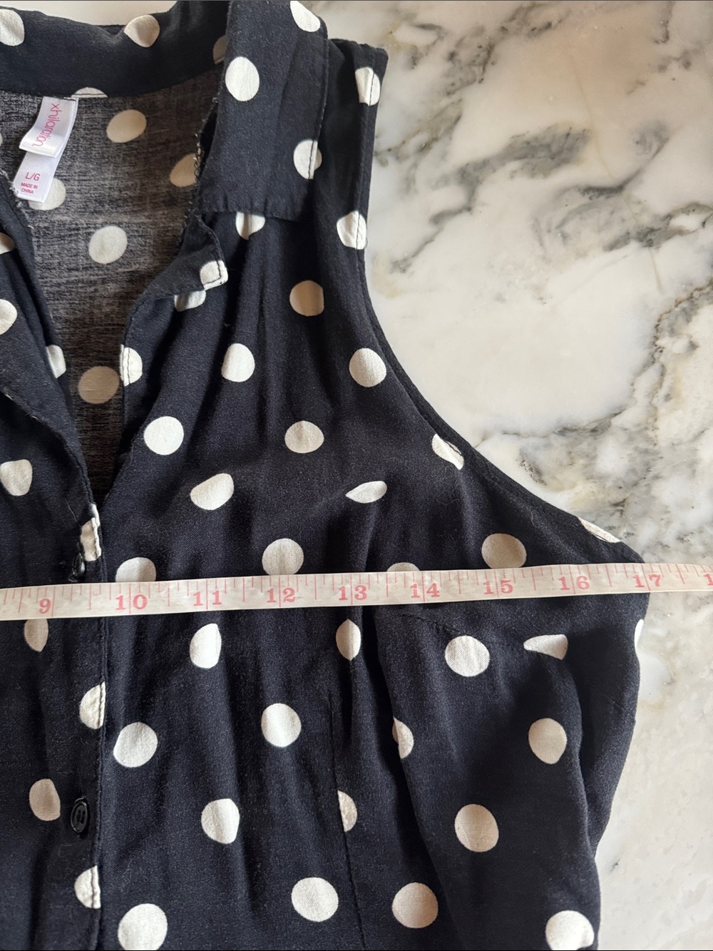 Xhilaration Polka Dot Sleeveless Pinup Halter Mini Dress Women’s Large - Picture 8 of 13